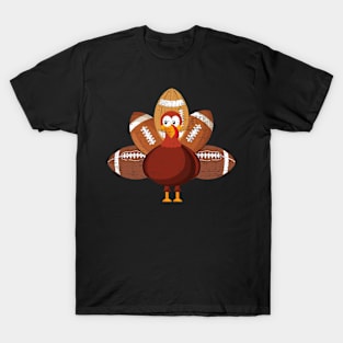 Funny turkey football for thanksgiving holiday season T-Shirt